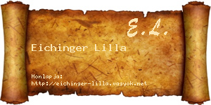 Eichinger Lilla névjegykártya